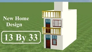 13 by 33 house plan in 3d view, 13*33 house plan,13 by 33 ghar ka naksha
