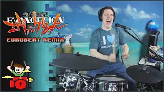 A Cruel Angel's Thesis Eurobeat On Drums!