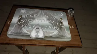 OUIJA board at haunted woodchester mansion.