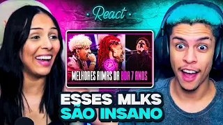 (NOSSO COMPILADO) AS MELHORES RIMAS DA BDA 7 ANOS | [React em Casal] 🔥