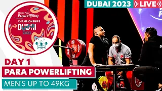 Day 1 | Men's Up to 49kg | Groups A & B | Dubai 2023 World Para Powerlifting World Championships