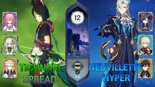 Tighnari Spread & Neuvillette Hypercarry | Genshin Impact | Spiral Abyss 4.1 Full Stars