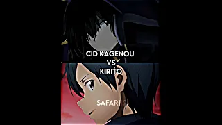 Cid Kagenou vs Kirito #anime #animeedit #shorts #viral