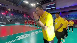 วอลเลย์บอลหญิงไทย-เซอร์เบีย ยืนไว้อาลัยเหตุกราดยิงหนองบัว