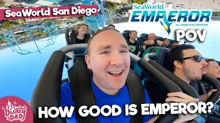 [POV] Riding Emperor at SeaWorld San Diego 2022 | FULL Ride, Reaction & Coaster Review
