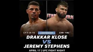 Джереми Стивенс против Драккара Клозе БОЙ В UFC 3/ UFC FIGHT NIGHT