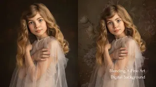 Simple Way To Blend Fine Art Digital Backgrounds In Photoshop For Beginners