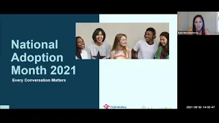 2021 National Adoption Month webinar: "Every Conversation Matters"