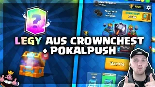 FREE LEGENDARY LIVE AUS EINER CROWN CHEST | CHEFLUCK + POKALPUSHEN | CLASH ROYALE