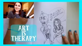 ART IS THERAPY - @dramaticparrot