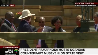 President Ramaphosa welcomes his counterpart Yoweri Museveni on state visit