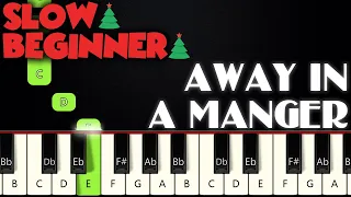 Away In A Manger | SLOW BEGINNER PIANO TUTORIAL + SHEET MUSIC by Betacustic