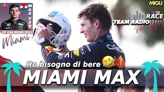 MAX VERSTAPPEN RED BULL Vittoria per Max |GP MIAMI 2022 Team Radio RACE COMMENTATO