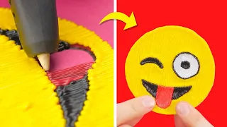 IDEI DE ARTĂ ȘI DIY-URI CU UN CREION 3D || Utilitatea lipiciului cald, marca 123 GO Like!