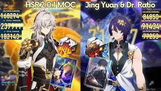 NEW 2.0 Memory of Chaos 12: Jing Yuan strikes down & Dr Ratio follows up | Honkai Star Rail