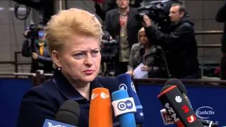 Grybauskaitė: EU expects to reach free trade deal with Ukraine