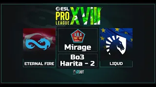 ETERNAL FIRE 🆚 TEAM LIQUID | 2. HARİTA MIRAGE | Bo3 | ESL PRO LİG S18 GRUPTAN ÇIKIŞ MAÇI