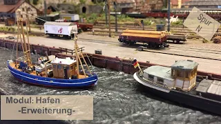Modelleisenbahn Spur N kleine Hafenanlage