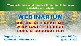 Aktualne problemy w uprawie i obrocie roślin bobowatych