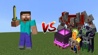 Undefeated Herobrine VS Minecraft Dungeons Bosses