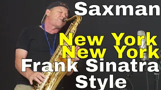 "New York, New York" Frank Sinatra Style  Tenor Sax Backing Track Noten Sheet music Partitura
