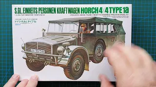 Tamiya 1/35 S. Gl. Einheits Personen Kraftwagen Horch 4x4 Type 1a - Kit Review