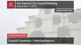 City Council - September 7, 2021 City Council Meeting - City of San Gabriel