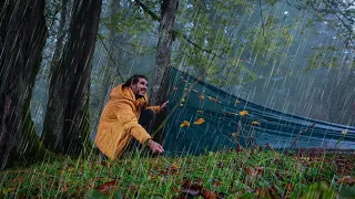 Bushcraft Camping Alone in the Rain: The Fire Lighting Mistake I'll Never Forget