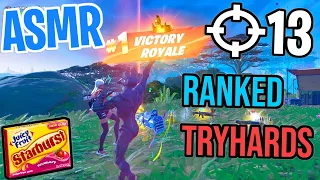 ASMR Gaming 🤩 Fortnite Ranked Tryhard Duo! Relaxing Gum Chewing 🎮🎧 Controller Sounds + Whispering 💤