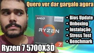 Ryzen 7 5700X3D - Instalação em uma B450 M Aorus com Cooler Aigo CC94 - Bios, Unboxing e Stress Test