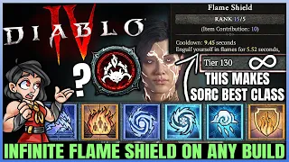 Diablo 4 - Sorcerer is BROKEN Now - How to Have INFINITE Flame Shield On EVERY Build - Best Guide!