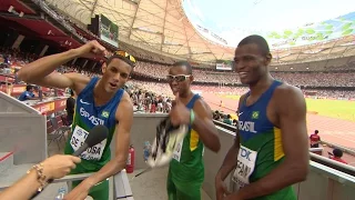 WCH 2015 Beijing - Team Brazil 4x400m Relay Men Heat 2