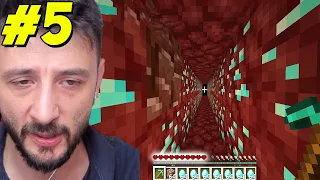 NETHER'da 1,5 SAAT BOYUNCA DÜZ KAZDIM 🙄 ÖLDÜN ÇIK HARDCORE 1.20 Minecraft 5.Bölüm