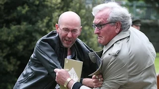 Kevin Vickers tackles protestor