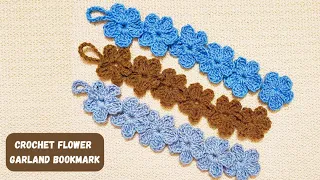 Crochet Flower Garland Bookmark