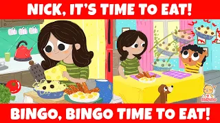 🍽🌮 Nick, It’s Time To Eat! | HiDino Kids Songs