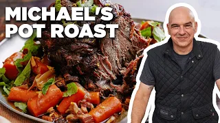 Michael Symon's Pot Roast with Carrots, Shallots, Mint and Lemon | Food Network