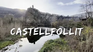 Castellfollit de la Roca, Spain  🇪🇸  Walking Tour - 4K UHD