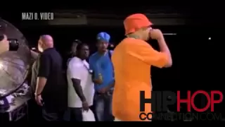 Jim Jones Throws Bottle at French Montana During Performance - www.HipHopConnection.com
