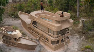 Awesome Build Three Story Warships Villa & Swimming Pool