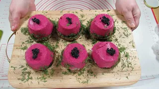 Закуска из свеклы и селедки Beetroot and herring snack