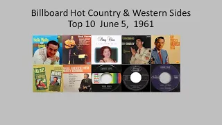 Billboard Top 10, Hot Country & Western Sides, Jun. 5, 1961