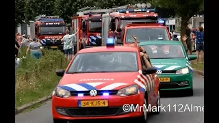 Grote optocht van Brandweer, Politie en Amerikaanse hulpdiensten voor 32ste Brandweerdag Almere!