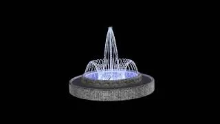 3D Animated spray ring fountain