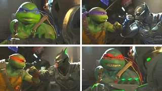 Injustice 2 - TMNT (Ninja Turtles) Vs Batman -  All Intro Dialogue/All Clash Quotes