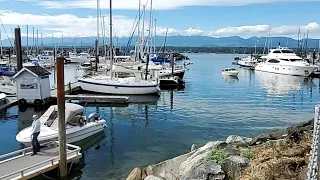 Comox Harbour, Loading and Unloading Boats, AWW