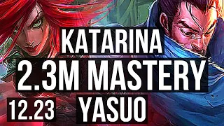 KATARINA vs YASUO (MID) | 15/1/8, 2.3M mastery, Legendary, 1000+ games | EUW Master | 12.23