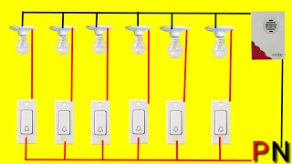 Hotel  wiring Bell connection ||  bell wiring diagram Electrical Shadab Sk