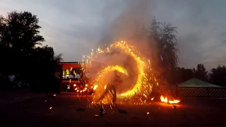 Очень красивое выступление Фаер шоу Днепропетровск