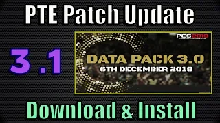 PES 2019 PTE Patch 3.1 Update (Data Pack 3.0) | install on PC